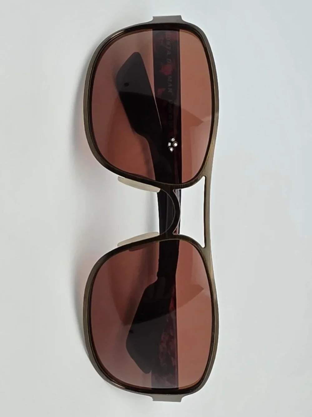 Costa Del Mar Grand Isle Antique Gold Frame 580P Polarized Amber Lens Sunglasses